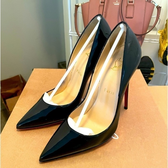 CHRISTIAN Louboutin Pigalle Follies in 85mm. Black patent. EU36.5 100% authentic - Picture 10 of 11